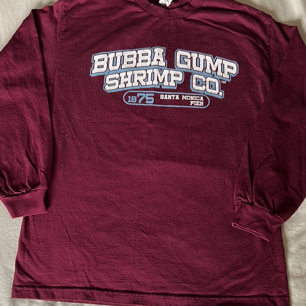 Bubba Gump Shrimp Co. Maroon Long Sleeve Shirt